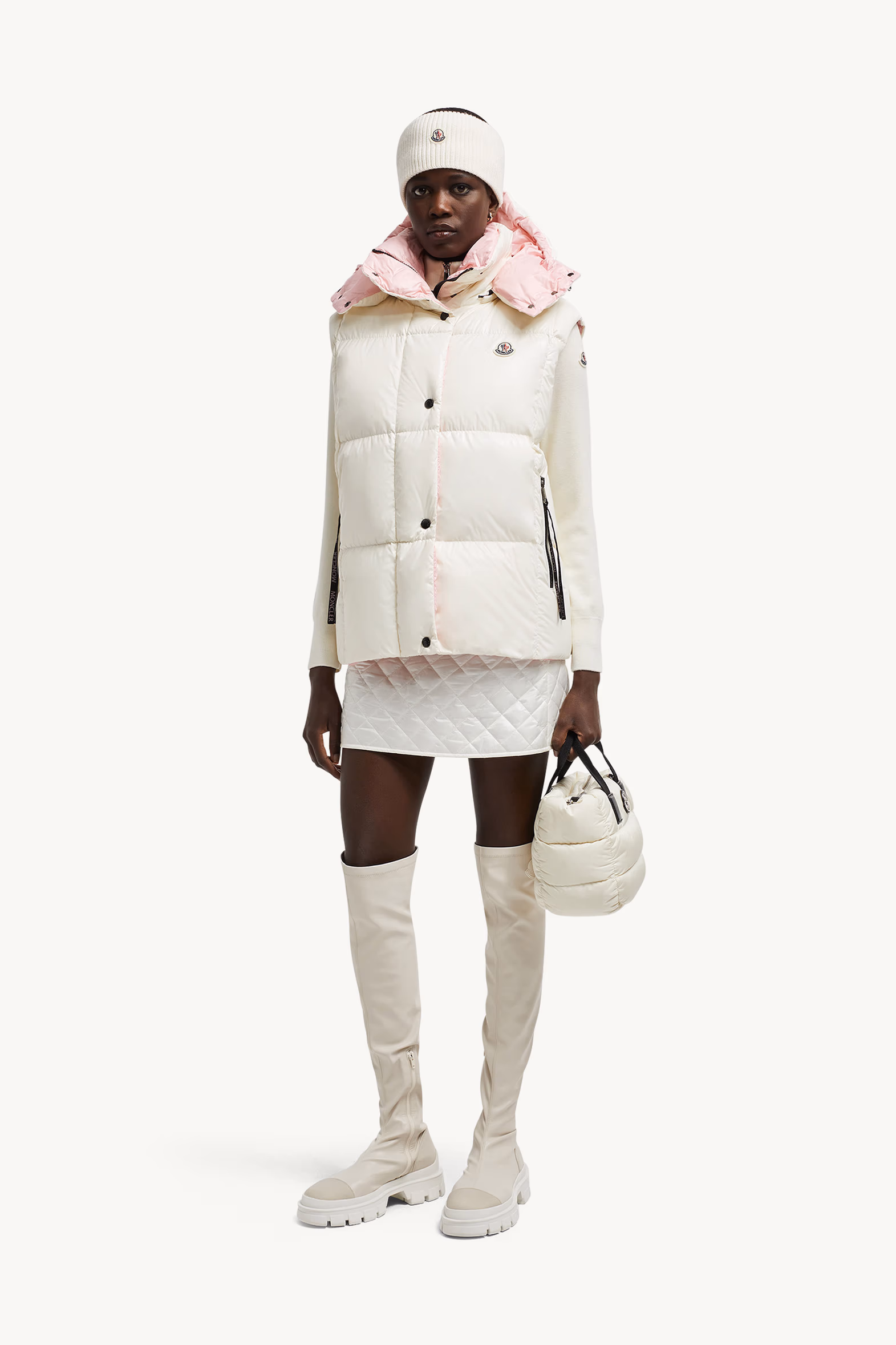 Doudoune sans manches Luzule à capuche Femmes Blanc Moncler 0